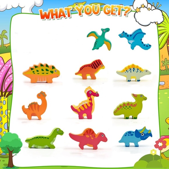 NEW Wooden dinosaur toy - Picture 2 of 4